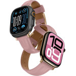 AmazingThing Class Band Leather Strap For Apple Watch 45 / 46 / 49 Mm - Pink - (TGL49RG)
