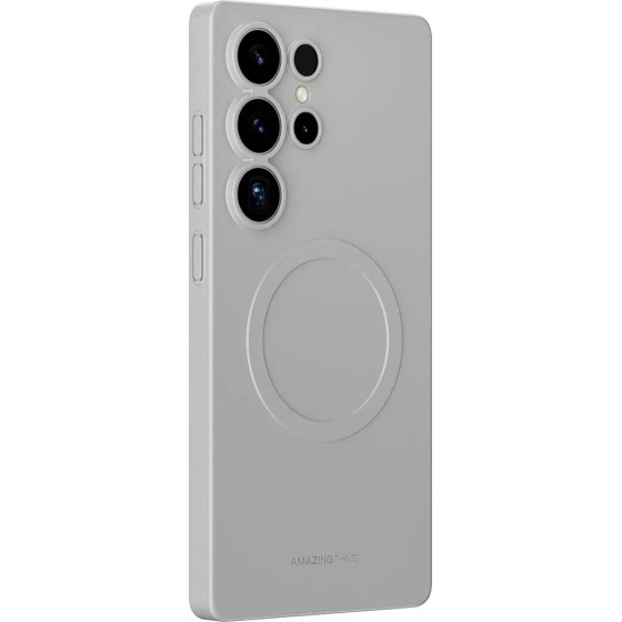 AmazingThing Minimal Air Case With Magnetic Ring For Samsung Galaxy S25 Ultra - Gray - (S25UAMGY)
