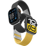AmazingThing Set Of 2 Blend Band For Apple Watch 45/46/49mm - Yellow-Black/Black - (TW49BY)