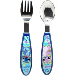 Disney Stitch - Metal Cutlery Set From The Stitch & Angel Collection (Spoon And Fork) - (75068)