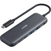 Anker USB-C Hub 332, 2 x USB-A - 2 x USB-C - 1 x HDMI, Grey - (A8355H11)