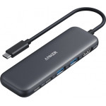 Anker USB-C Hub 332, 2 x USB-A - 2 x USB-C - 1 x HDMI, Grey - (A8355H11)