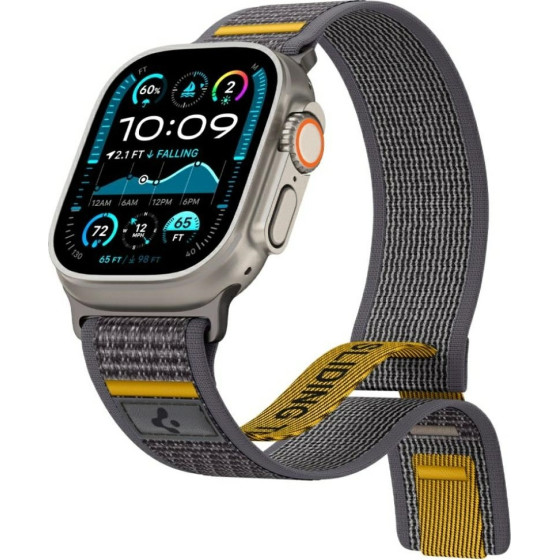 Spigen Pasek Athlex Air Do Apple Watch 6/7/8/9/10/SE/Ultra 1/Ultra 2 (44/45/46/49 mm) Szary - (AMP09034)
