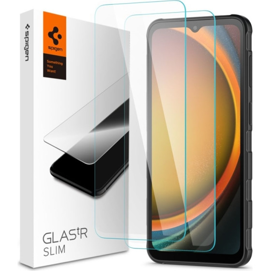 Spigen Glas.Tr Slim 2-Pack - Tempered Glass For Samsung Galaxy Xcover 7 / 7 Pro (2 pieces) - (AGL09407)