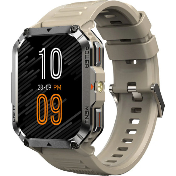 BlackView MULTI-Function Smartwatch With Flashlight Compass Bt Call & Health Management Khaki - (W70PRO-KH)