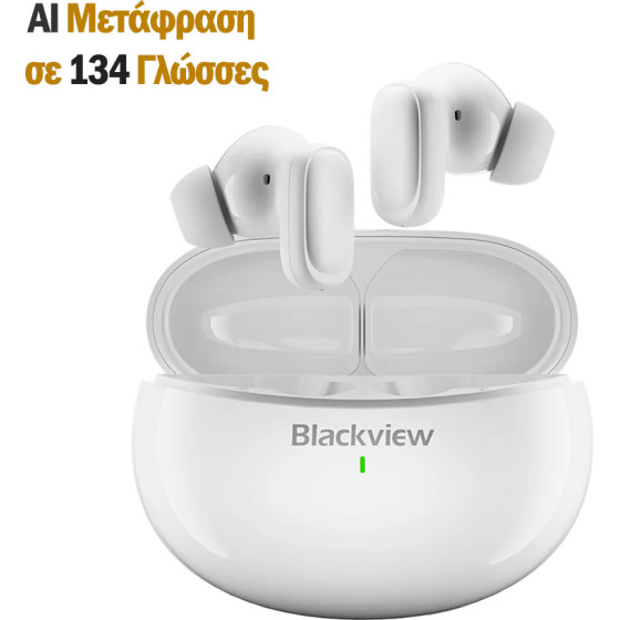 BlackView BT5.4 Enc Earbuds With Ai Translate Function White - (AIRBUDS30-W)