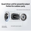 QCY SP7 Green - Portable Bluetooth Speaker w Stereo Sound 40W, Mic For Calls, Rgb Light Show - (QCY-SP7 Green)