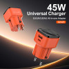 Ldnio ��������� ������ Q2420 �� �������, USB/USB-C, 45W, Universal �����, ���������