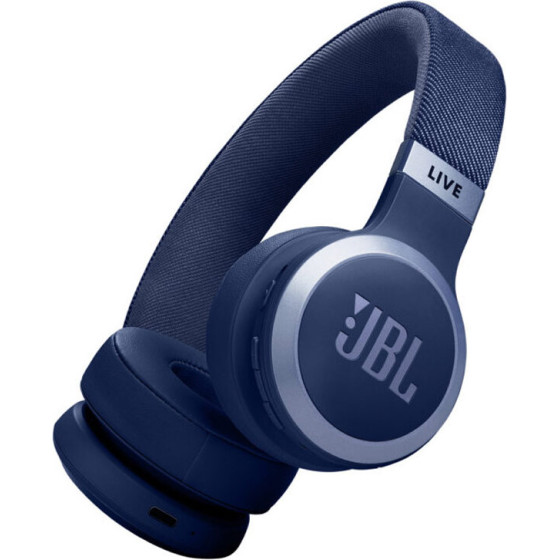JBL Live 670NC, On-Ear Bluetooth Headphones, True ANC, Multipoint, APP, (Blue) - - (JBLLIVE670NCBLU)