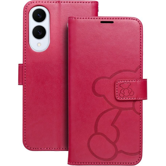Mezzo Book Case For Samsung S25 Edge Teddy Bear Magenta OEM