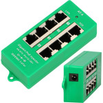 EXTRALINK Gigabit Poe Injector | Active, 4 Ports Gigabit 802.3at/af, Mode A - (EX.12554)