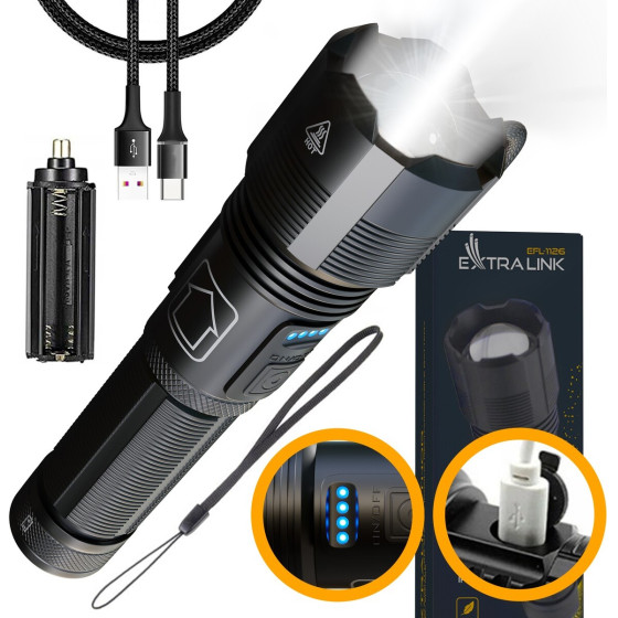 EXTRALINK EFL-1126 Thor | Led Flashlight | 1000lm - (EX.30806)