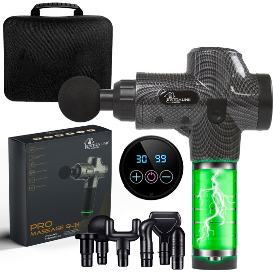 EXTRALINK Massage Gun Pro | Massage Gun | 3800 RPM, 6 Interchangeable Tips - (MSG-01-PRO)