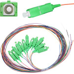 EXTRALINK SC/Apc | Pigtail Set | Single mode, 900um, G.657A1, 1,5m, 12 pcs, 12 Colours - (EX.0349)
