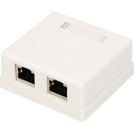 EXTRALINK | Wall Mount Outlet | 2x RJ45 KAT5E Stp - (EX.9649)