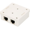 EXTRALINK | Wall Mount Outlet | 2x RJ45 KAT5E Stp - (EX.9649)