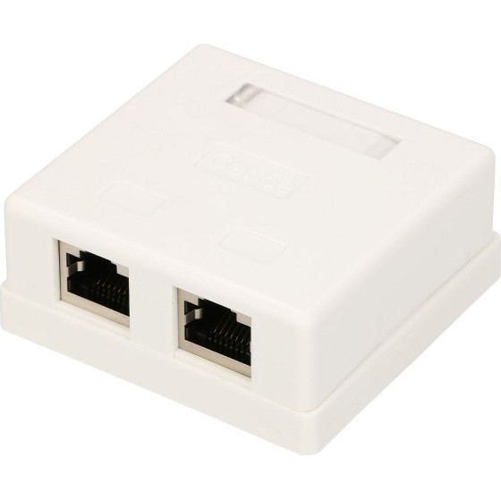 EXTRALINK | Wall Mount Outlet | 2x RJ45 KAT5E Stp - (EX.9649)
