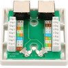 EXTRALINK | Wall Mount Outlet | 2x RJ45 KAT5E Stp - (EX.9649)