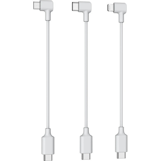 POTENSIC | Set Of 3 Usb Cables For Atom Drone | Micro/Type C/Lightning - (AT-CABLES)