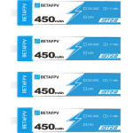 BETAFPV BT2.0 450mAh 4-Pack | 1S Drone Battery Pack | 3.8V, 450mAh - (RDBETA1S450MAH)