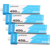 BETAFPV BT2.0 450mAh 4-Pack | 1S Drone Battery Pack | 3.8V, 450mAh - (RDBETA1S450MAH)