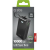 SBS Powerbank 10000 Mah 20W With built-In USB-C Cable And Digital Display - Black - (TTBB10000LCDTCPD20K)