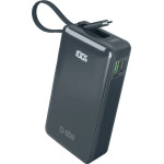 SBS Powerbank 10000 Mah 20W With built-In USB-C Cable And Digital Display - Dark Gray - (TTBB10000LCDTCPD20B)