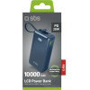 SBS Powerbank 10000 Mah 20W With built-In USB-C Cable And Digital Display - Dark Gray - (TTBB10000LCDTCPD20B)