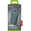 SBS Powerbank 10000 Mah 20W With built-In USB-C Cable And Digital Display - Gray - (TTBB10000LCDTCPD20A)