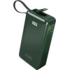 SBS Powerbank 10000 Mah 20W With built-In USB-C Cable And Digital Display - Green - (TTBB10000LCDTCPD20G)