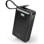 SBS Powerbank 20000 Mah 20W With built-In USB-C Cable And Digital Display - Black - (TTBB20000LCDTCPD20K)