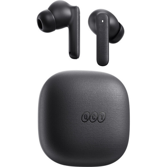 QCY Buds Grey (QT43) - Noise Reduction Clear Calls Tws Earbuds 35h, 10mm Dynamic Drivers - (QCY-QT43 Grey)