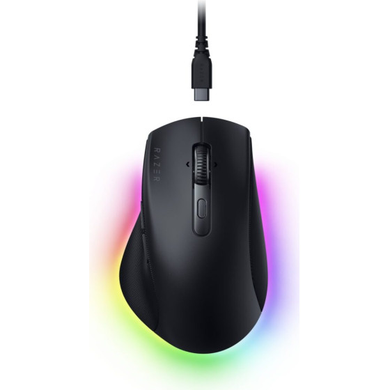 Razer Pro Click V2 - Wireless Ergonomic Mouse - Chatgpt Ai - Rgb Gaming - Long Battery - (RZ01-03900100-R3M1)
