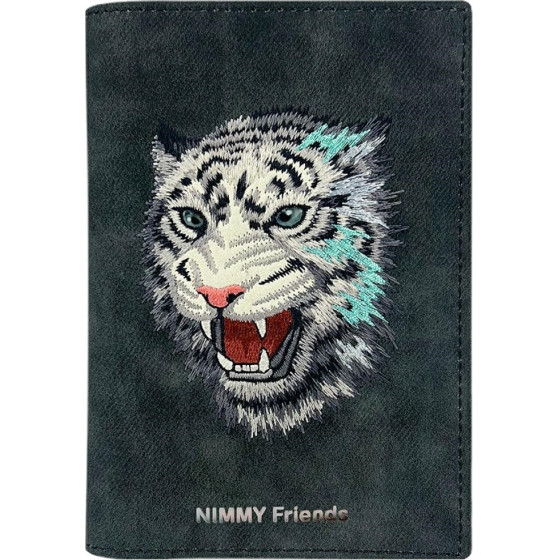 Nimmy Passport case wallet Raptor Tiger grey - (N-XM-HZB-059)