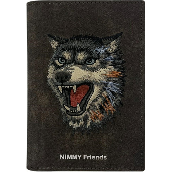 Nimmy Passport case wallet Raptor Wolf brown - (N-XM-HZB-058)