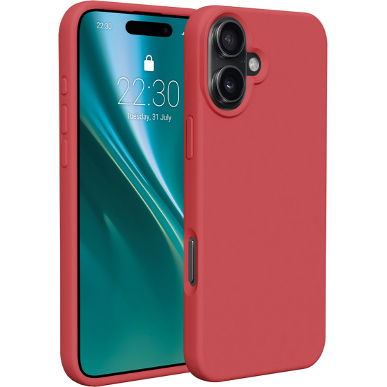 Etteri Silicone case for iPhone 16 Plus 6,7'' raspberry