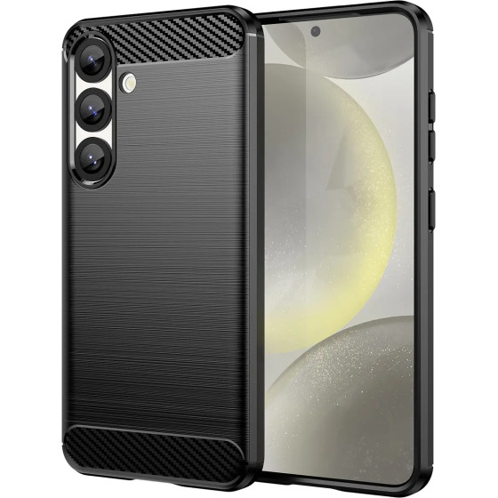 Hurtel Carbon Case Flexible Silicone For Google Pixel 10 - Black - (Carbon Case Black Google Pixel 10)