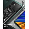 Hurtel Hybrid Armor Camshield With Stand And Camera Cover For Samsung Galaxy S25 Edge - Black - (Hybrid Armor Camshield Samsung Galaxy S25 Edge Black)