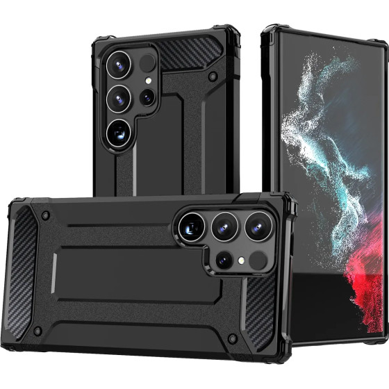 Hurtel Hybrid Armor Case For Xiaomi Redmi 14C - Black - (Hybrid Armor Black Xiaomi Redmi 14C)