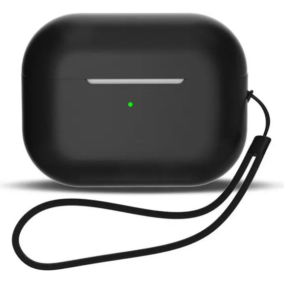 Hurtel Silicone Case For Airpods 1 / Airpods 2 + Wrist Strap Lanyard - Black 9145576279076 - (Airpods 1 / 2 Strap Case Black)