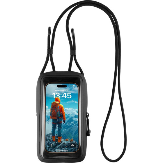 Fixed - Waterproof Dry Case - For Phone Up To 7'', IPX8, Adjustable Strap, Universal Pocket, Touchscreen Friendly - Black - (FIXDR-CS-BK)
