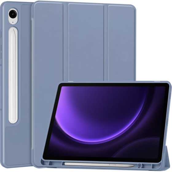 Techsuit - Flex Trifold (With Pencil Holder) - Samsung Galaxy Tab S10 Fe Plus - Purple