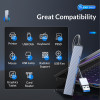 Orico Usb Hub AH-A13, 4x �����, Usb 3.0, 5Gbps, Usb �������, ���� - (AH-A13-GY-EP-HW)