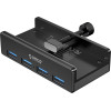 Orico Usb Hub MH4PU-P �� ���������, 4x �����, 5Gbps, Usb �������, ����� - (MH4PU-P-BK-BP)
