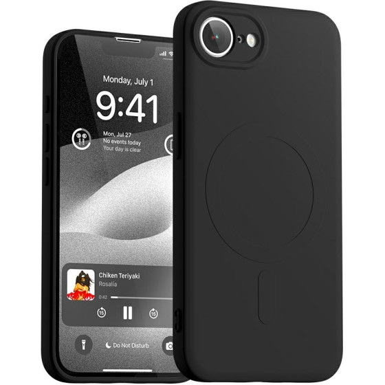 Mercury Etui Semi-Silicone Magsafe Do Iphone 16e czarny