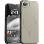 Mercury Etui Semi-Silicone Magsafe Do Iphone 16e kamienny