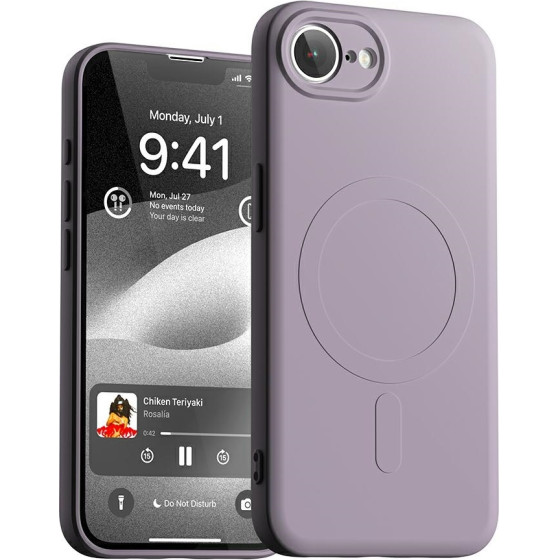Mercury Etui Semi-Silicone Magsafe Do Iphone 16e lawendowy