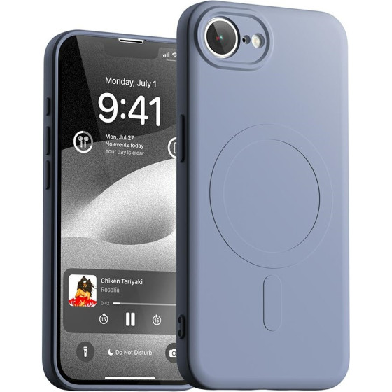 Mercury Etui Semi-Silicone Magsafe Do Iphone 16e Liliowy fiolet