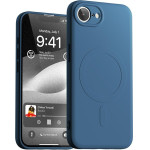 Mercury Etui Semi-Silicone Magsafe Do Iphone 16e niebieski