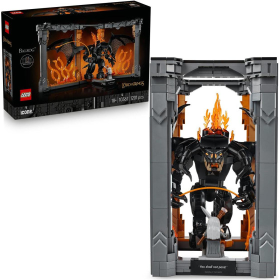 Lego Icons: The Lord Of The Rings: Balrog(TM) Book Nook (10367)